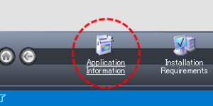 "Application Infomation"をクリック