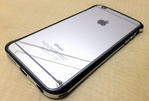 iPhone6 plus 鏡面 アルミ ガラスフイルム ケース (iPhone6 plus, 銀)