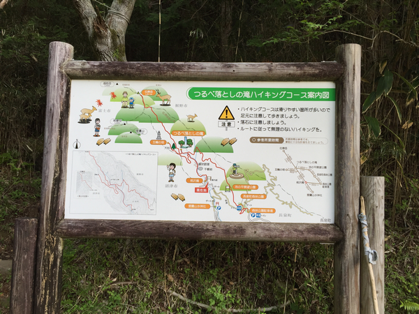 水神社→つるべ落としの滝→位牌岳→袴腰岳