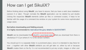 SikuliX's Launchpad page.